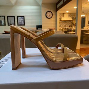 Jeffrey Campbell Nude Patent Sandals NEVER WORN